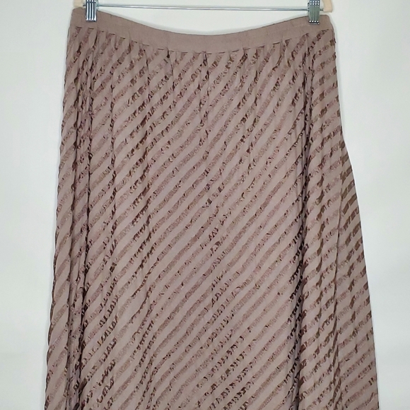 Soft Surroundings Textured Maxi Skirt Size 2X A-line Pull-on Boho Stretch Office - Picture 3 of 10